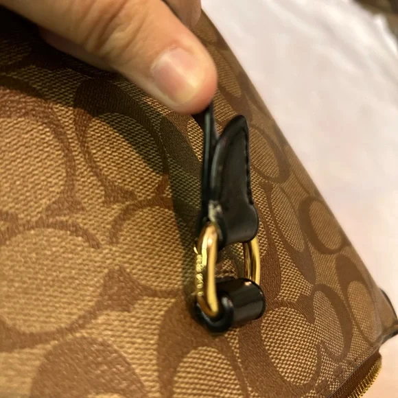 Coach Tan and Black Signature Tote - Picture 5 of 5